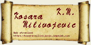 Kosara Milivojević vizit kartica